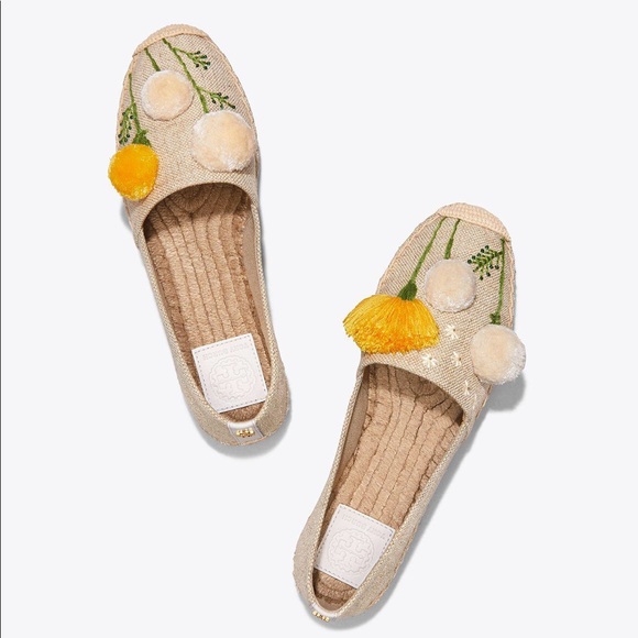 Tory Burch Shoes - NIB! Tory Burch Lily Pompom Platform Espadrille